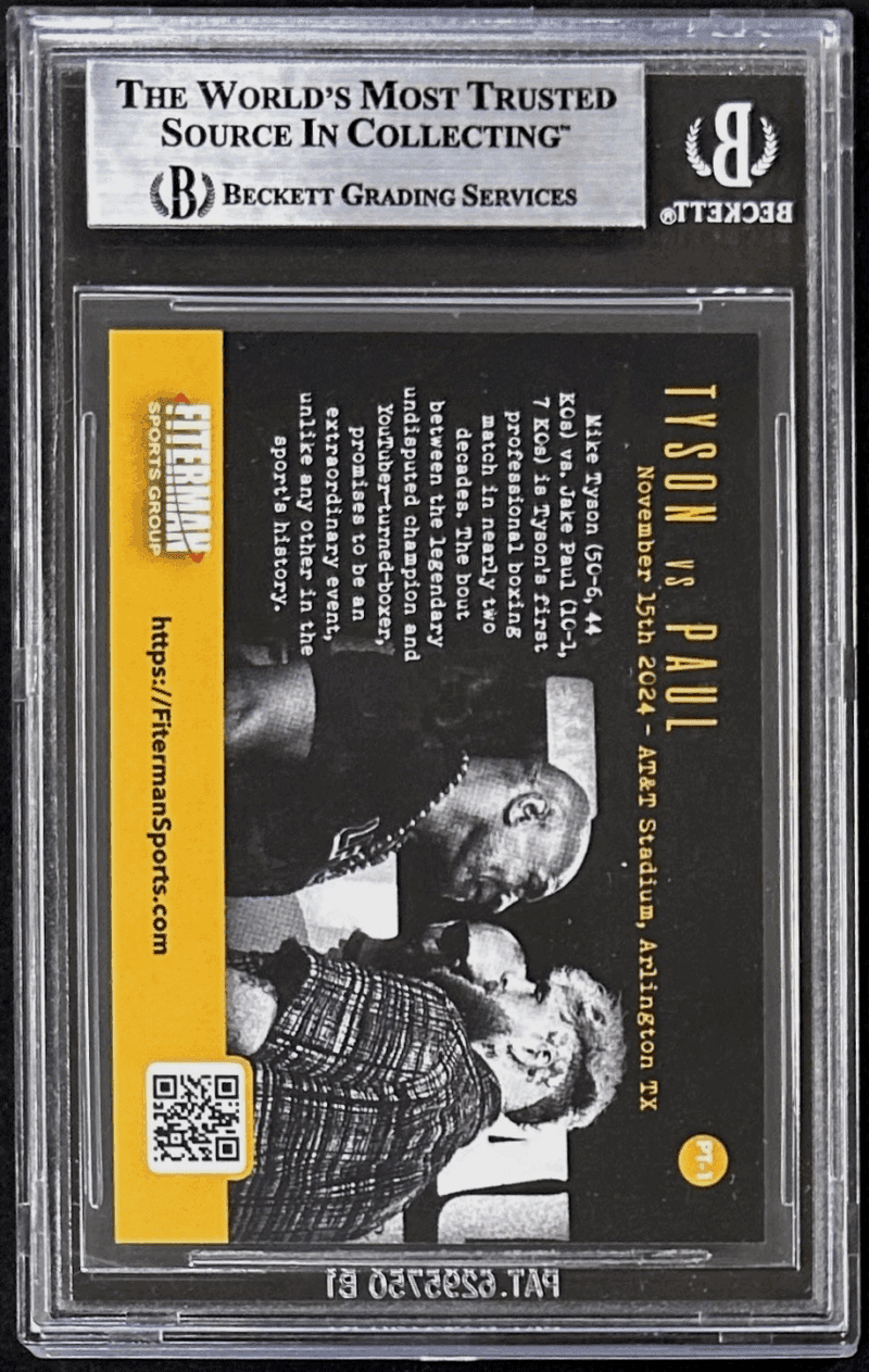 Mike Tyson Signed 2025 Fiterman Sports Exclusive Card BAS 17730971 Tyson vs Paul - Image 3