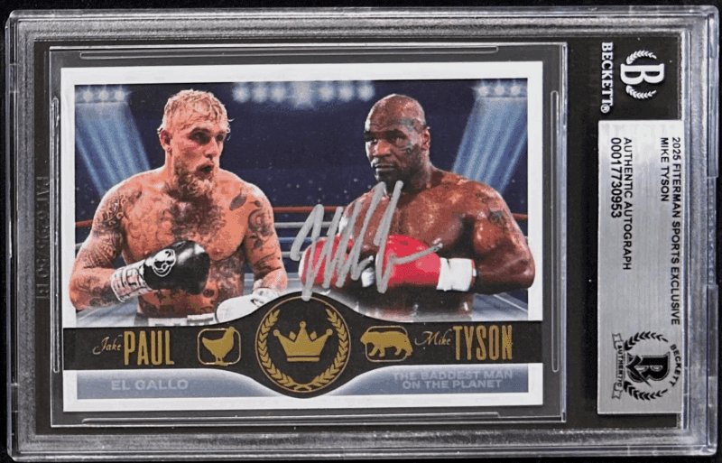 Mike Tyson Signed 2025 Fiterman Sports Exclusive Card BAS 17730953 Tyson vs Paul