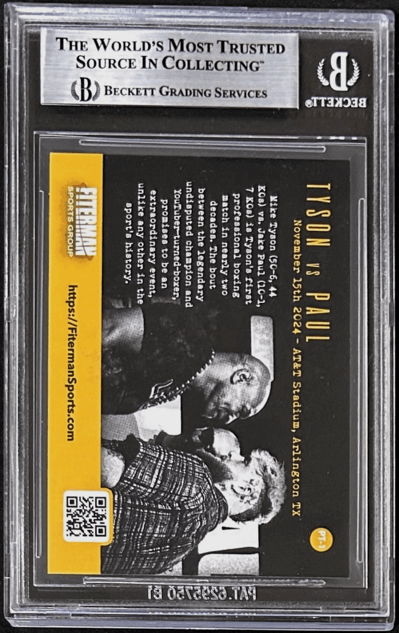 Mike Tyson Signed 2025 Fiterman Sports Exclusive Card BAS 17730953 Tyson vs Paul - Image 3