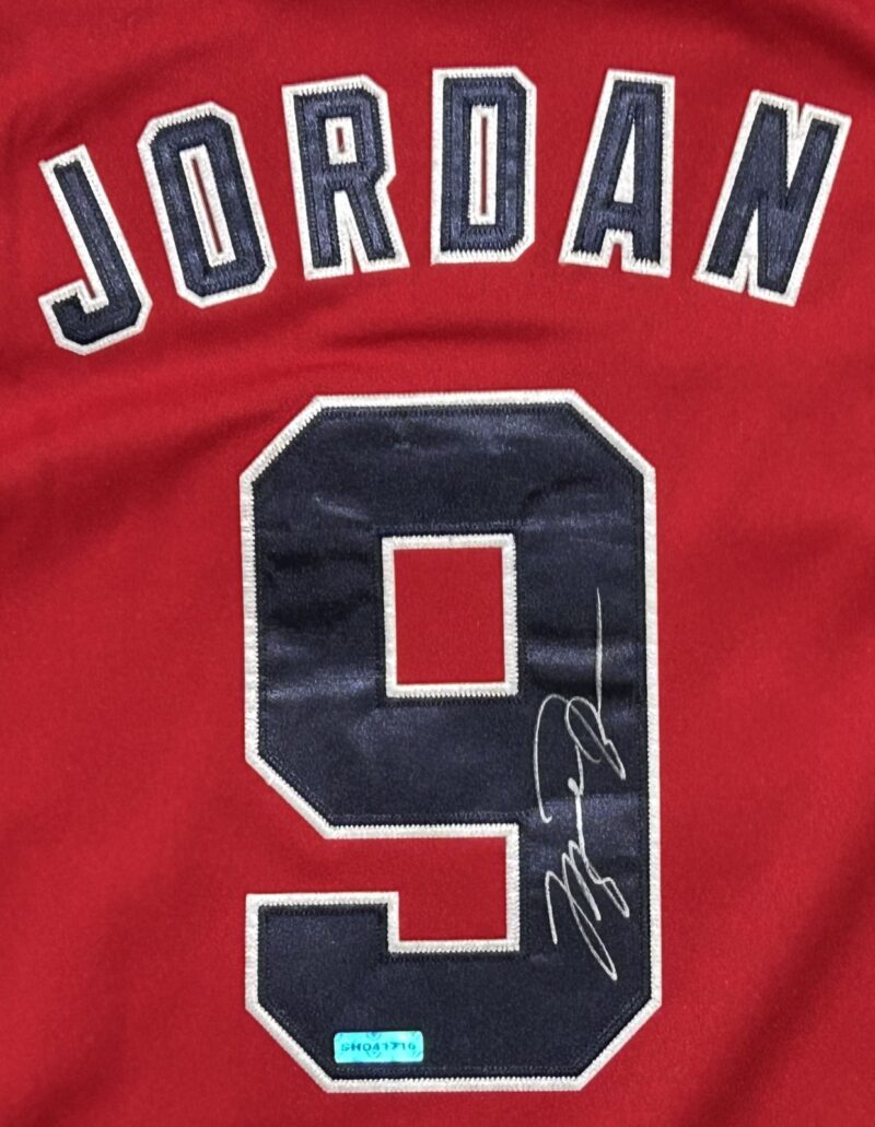 Michael Jordan Signed Nike 1984 USA Olympics Red Jersey #9 UDA Beckett & GOAT - Image 3