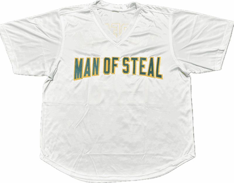 Rickey Henderson Signed Autographed White Green Jersey JSA Authenticated - Image 3