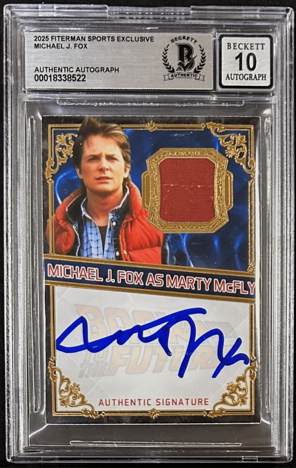 Michael J Fox Signed 2025 Fiterman Sports Exclusive Card BAS Auto 10 18338522