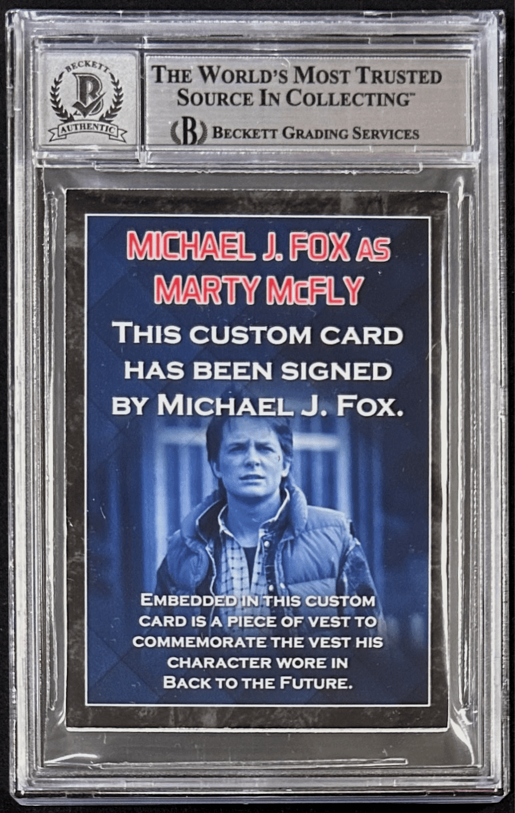 Michael J Fox Signed 2025 Fiterman Sports Exclusive Card BAS Auto 10 18338522 - Image 2