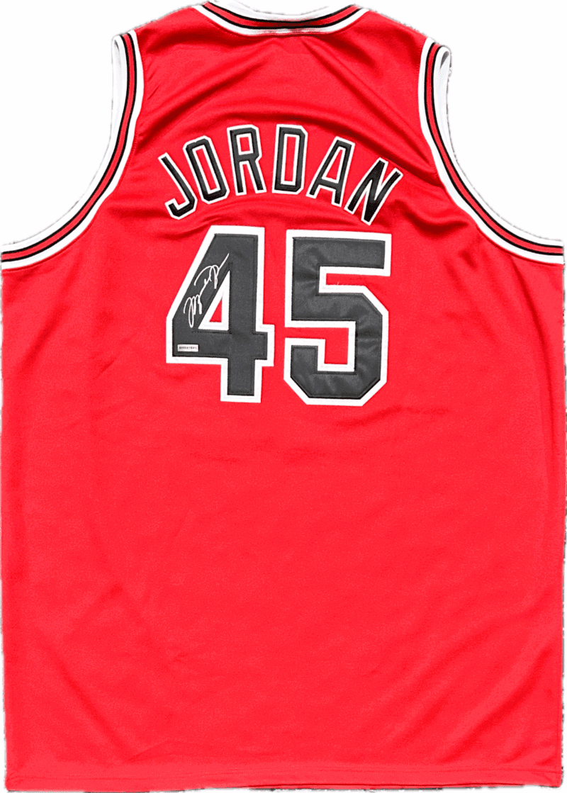 Michael Jordan Signed Hardwood Classics Chi. Bulls #45 Jersey Upper Deck & GOAT