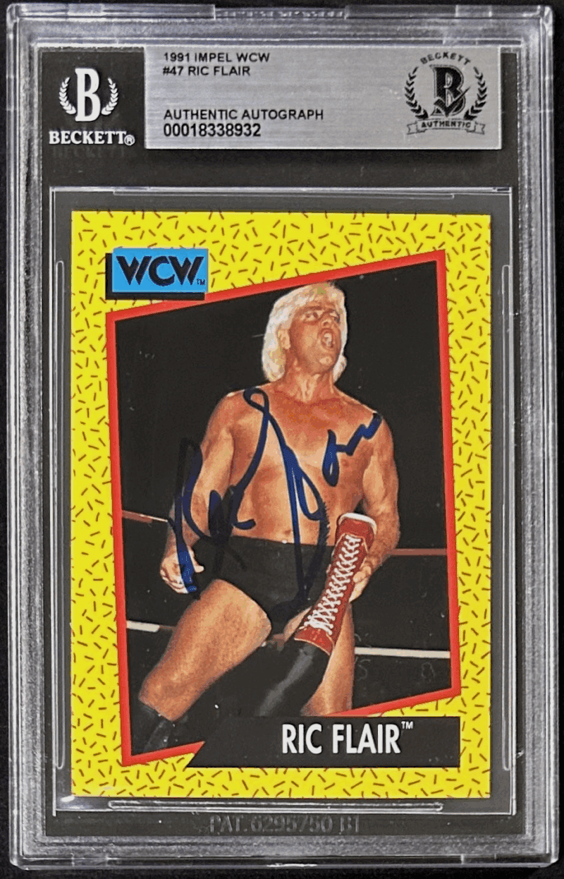 Ric Flair Signed 1991 Impel WCW Card #47 Beckett 18338932