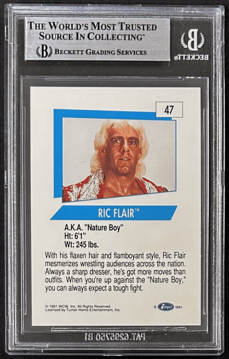 Ric Flair Signed 1991 Impel WCW Card #47 Beckett 18338932 - Image 2