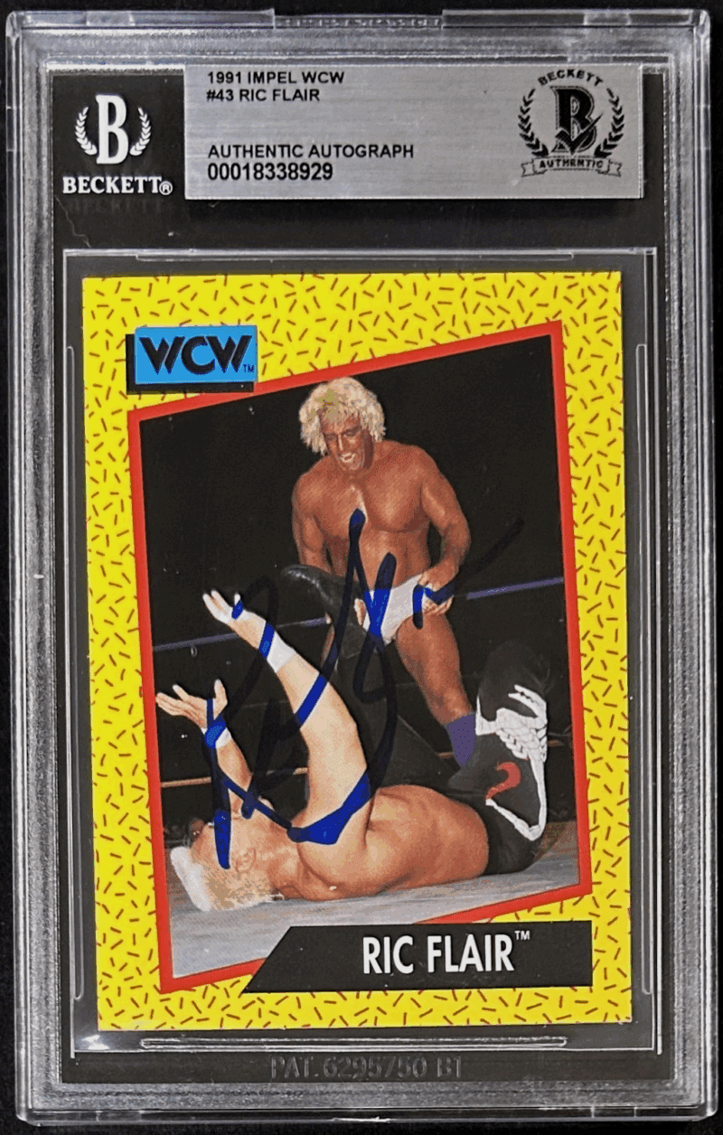 Ric Flair Signed 1991 Impel WCW Card #43 Beckett 18338929
