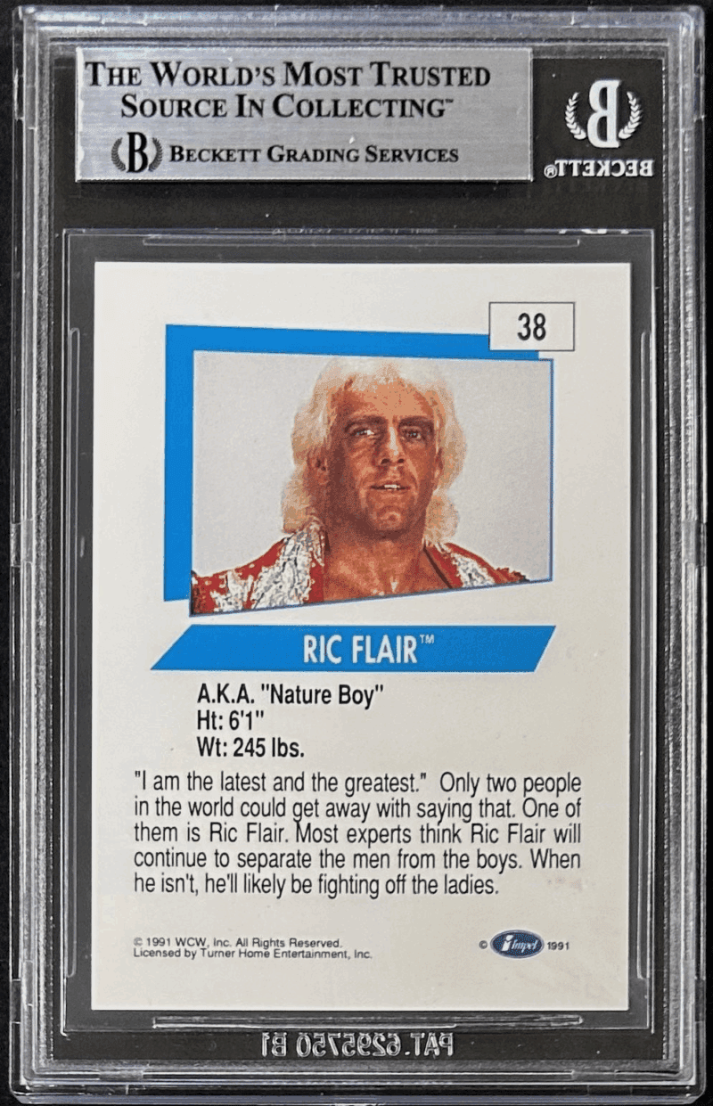 Ric Flair Signed 1991 Impel WCW Card #38 Beckett 18338933 - Image 2