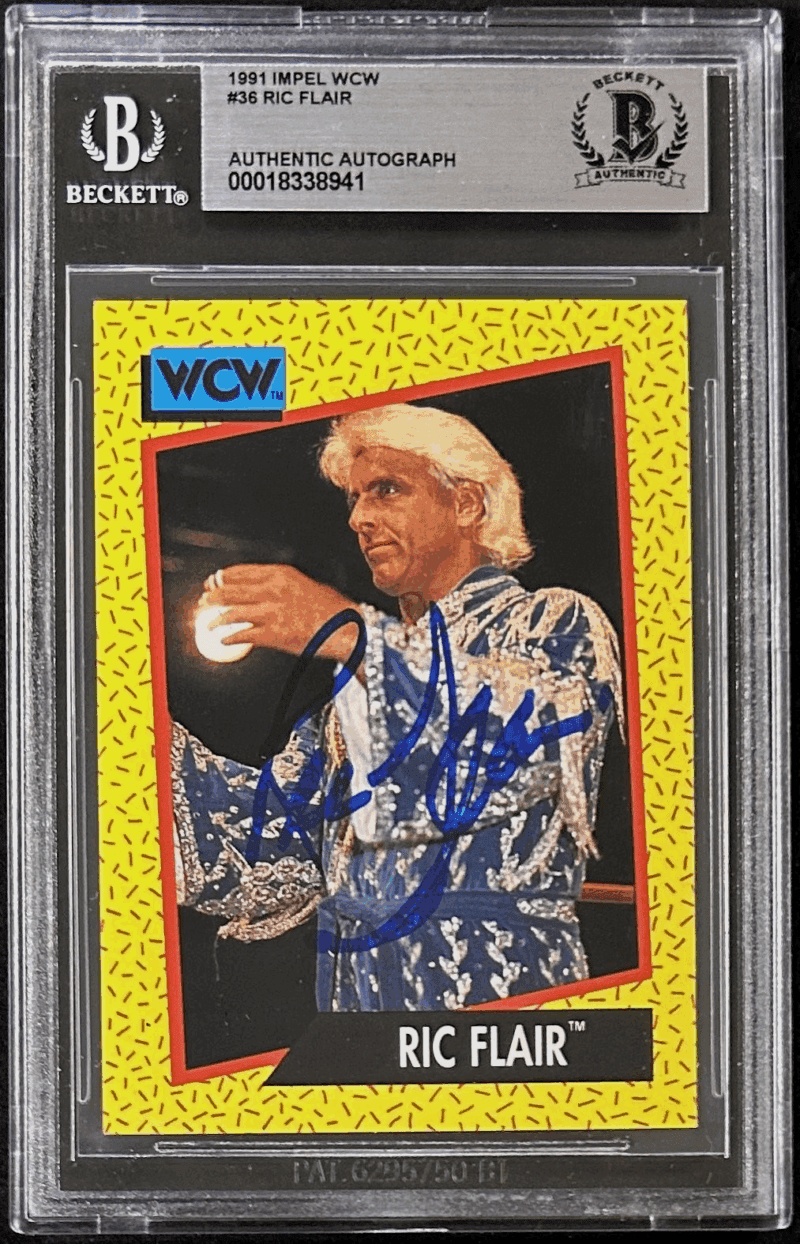 Ric Flair Signed 1991 Impel WCW Card #36 Beckett 18338941