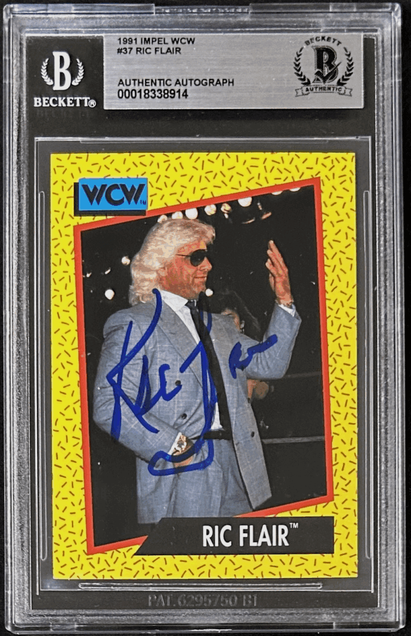Ric Flair Signed 1991 Impel WCW Card #37 Beckett 18338914