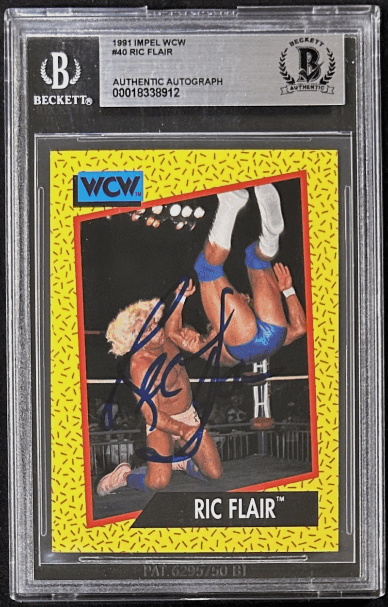 Ric Flair Signed 1991 Impel WCW Card #40 Beckett 18338912