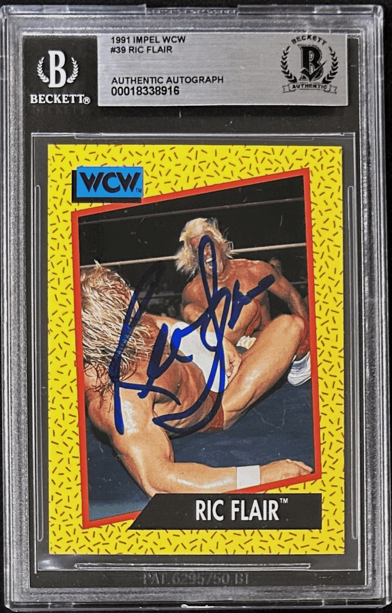 Ric Flair Signed 1991 Impel WCW Card #39 Beckett 18338916