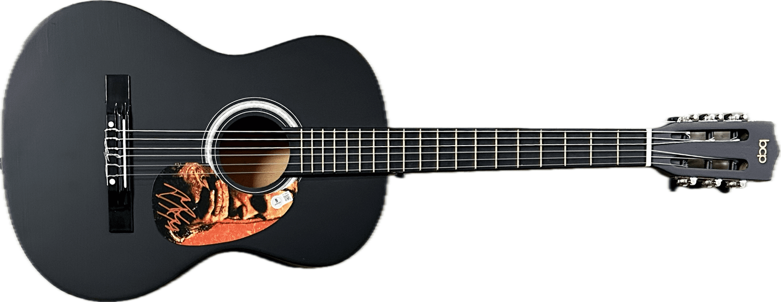 Post Malone Signed Black Matt Finish Acoustic 38 inch Guitar Beckett BT70864