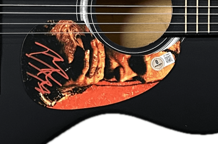 Post Malone Signed Black Matt Finish Acoustic 38 inch Guitar Beckett BT70864 - Image 3