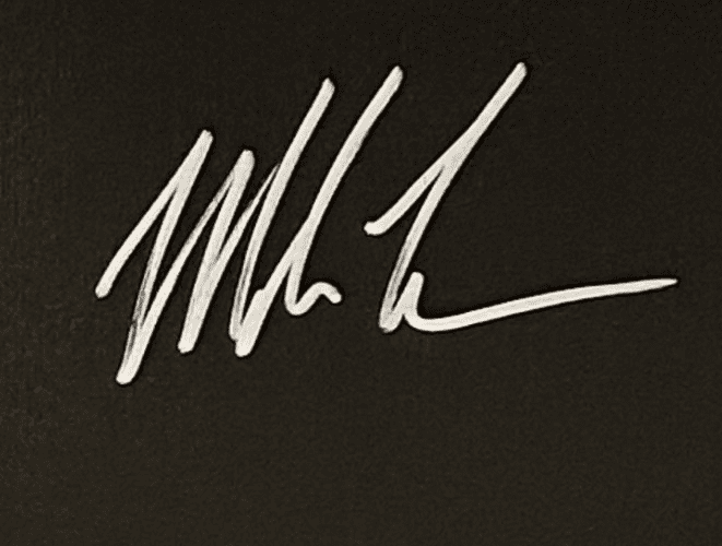 Mike Tyson Original Handprint Unstretched 20x36 Canvas Signed JSA WP276782 COR - Image 4