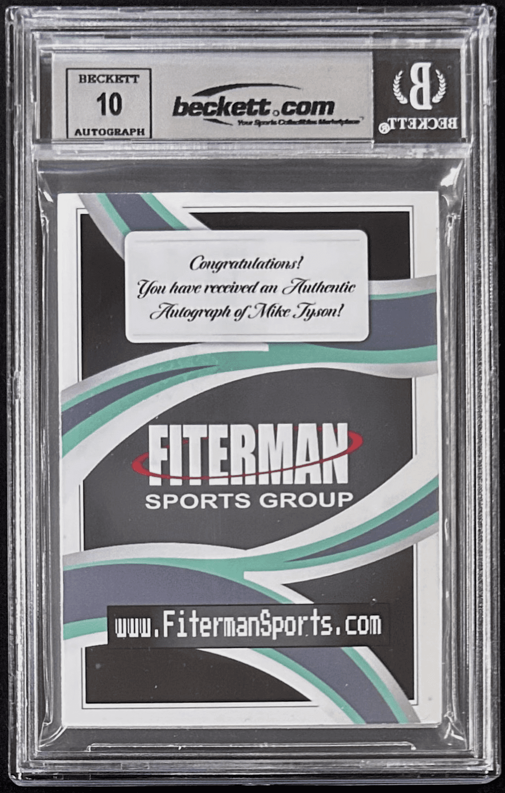 MIKE TYSON 2024 Fiterman Sports Exclusive Punch Out Signed Card BAS 16897721 B - Image 2