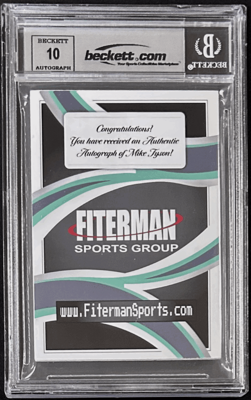 MIKE TYSON 2024 Fiterman Sports Exclusive Punch Out Signed Card BAS 16897681 B - Image 2