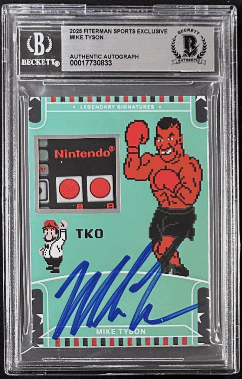 MIKE TYSON 2025 Fiterman Sports Exclusive Punch Out Signed Card BAS 17730833 A