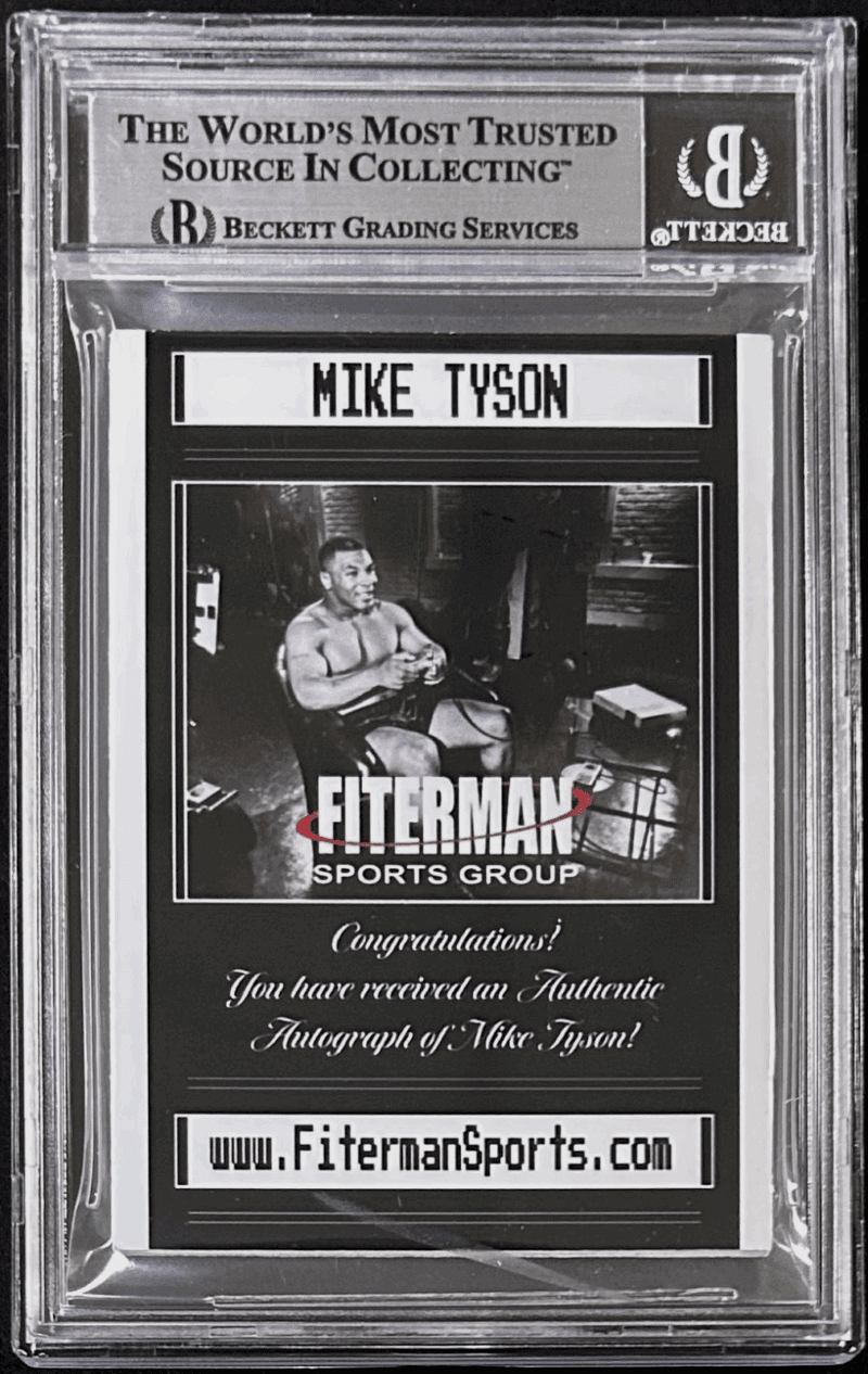 MIKE TYSON 2025 Fiterman Sports Exclusive Punch Out Signed Card BAS 17730833 A - Image 2