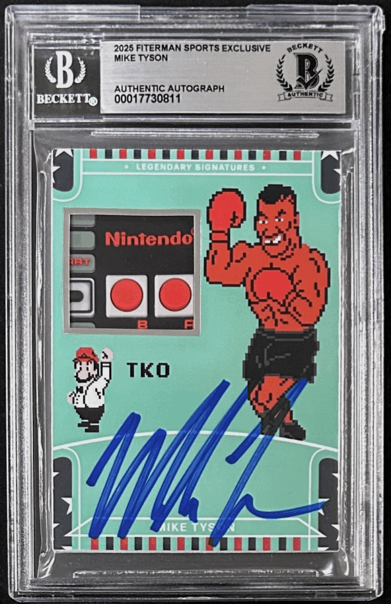 MIKE TYSON 2025 Fiterman Sports Exclusive Punch Out Signed Card BAS 17730811 A