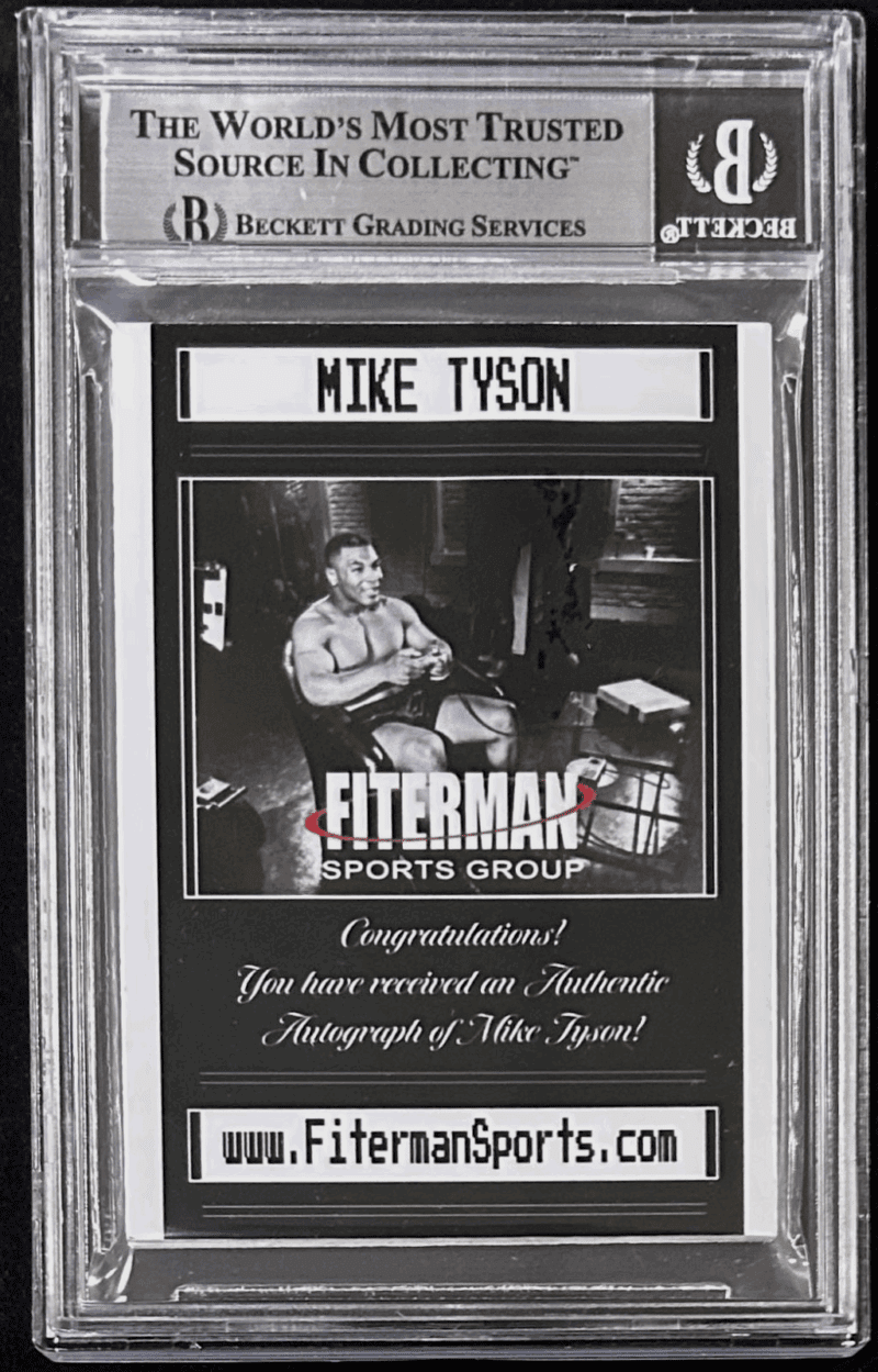 MIKE TYSON 2025 Fiterman Sports Exclusive Punch Out Signed Card BAS 17730811 A - Image 2