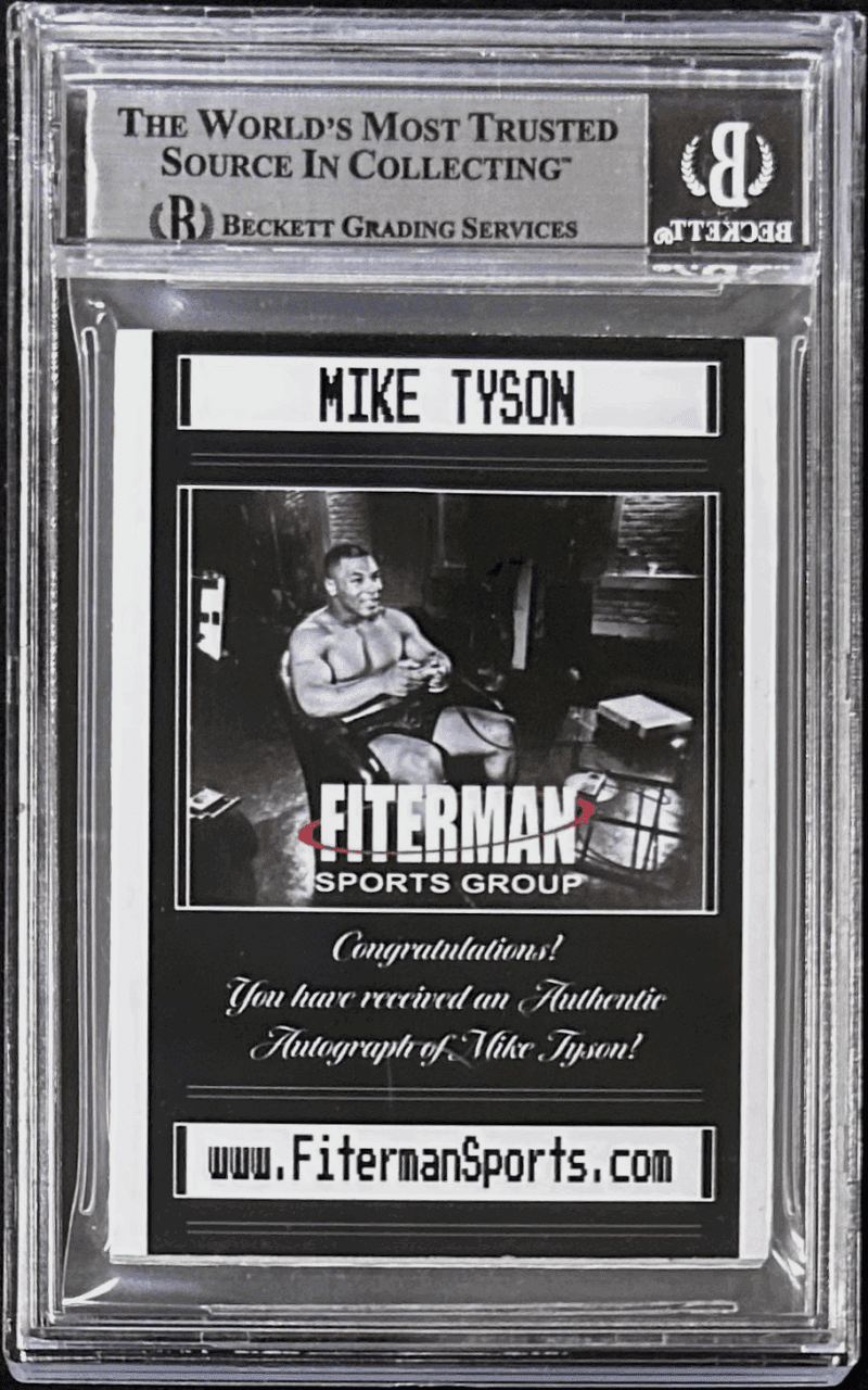 MIKE TYSON 2025 Fiterman Sports Exclusive Punch Out Signed Card BAS 17730914 B - Image 2