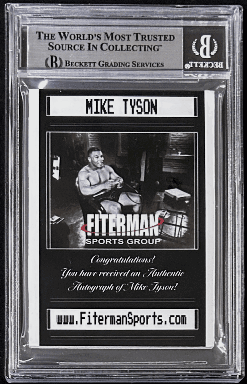 MIKE TYSON 2025 Fiterman Sports Exclusive Punch Out Signed Card BAS 17730919 A - Image 2