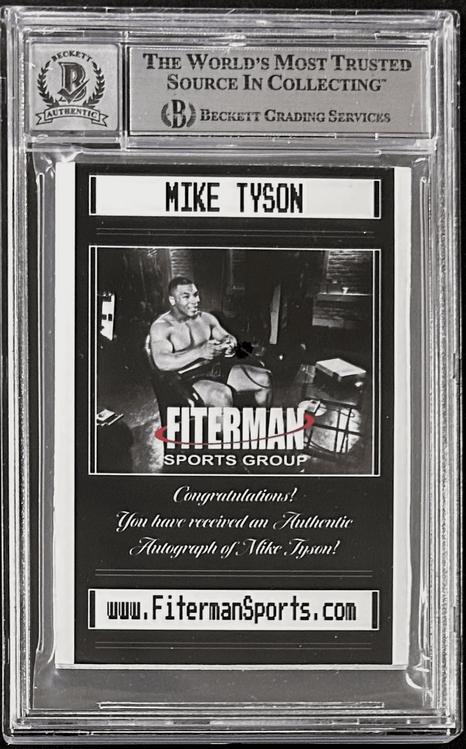 MIKE TYSON 2024 Fiterman Sports Exclusive Punch Out Signed Card BAS 17387891 A - Image 2