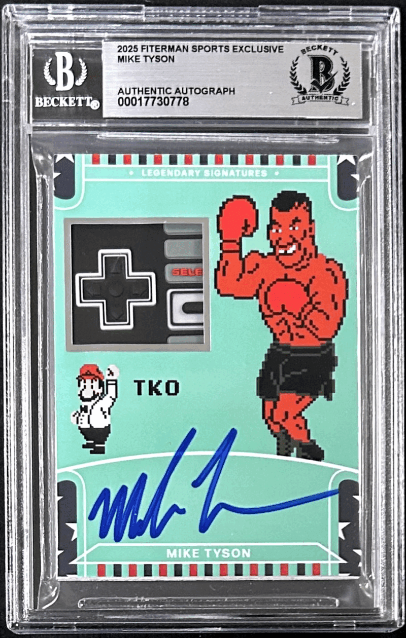MIKE TYSON 2025 Fiterman Sports Exclusive Punch Out Signed Card BAS 17730778 B