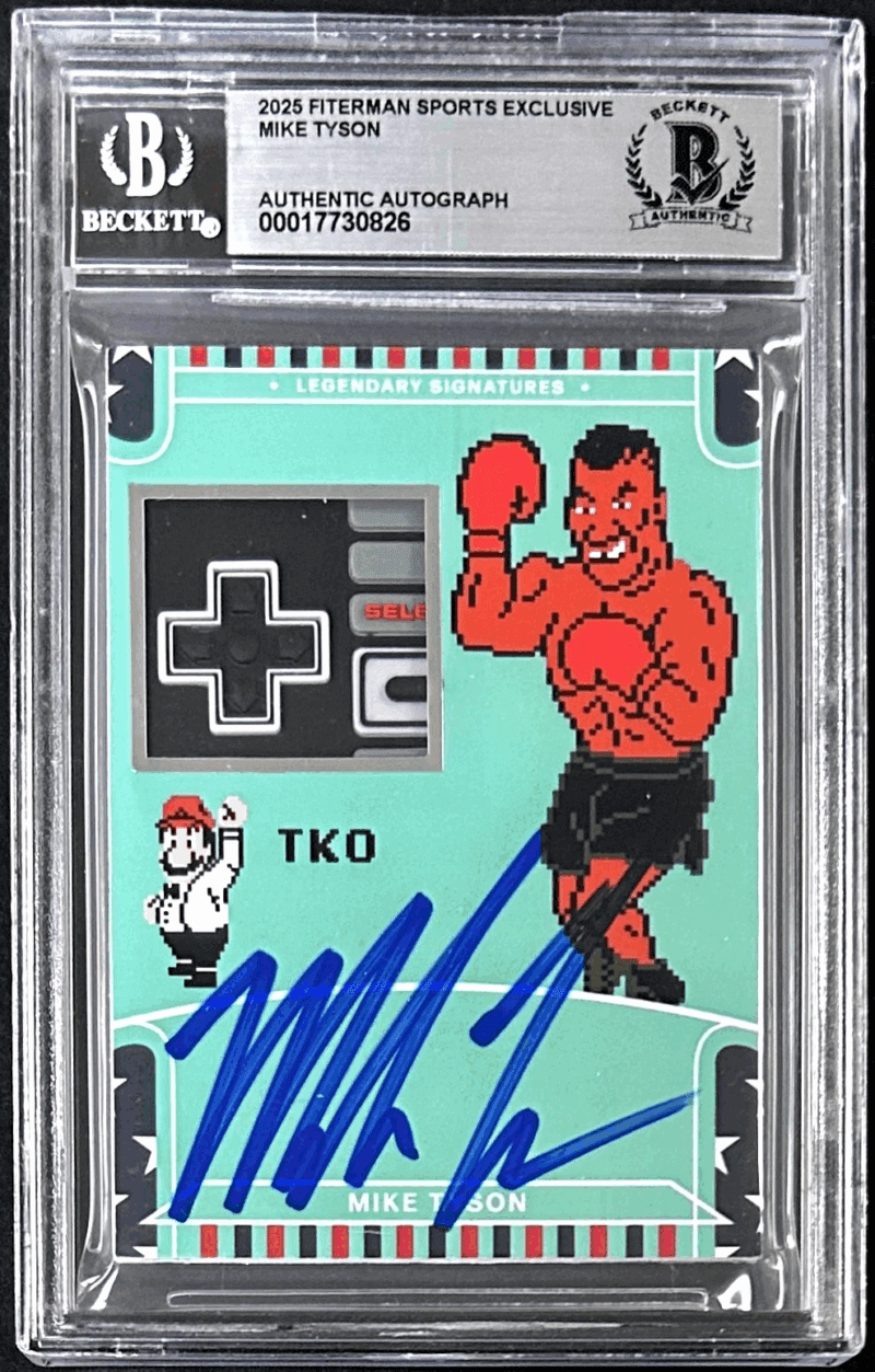MIKE TYSON 2025 Fiterman Sports Exclusive Punch Out Signed Card BAS 17730826 B
