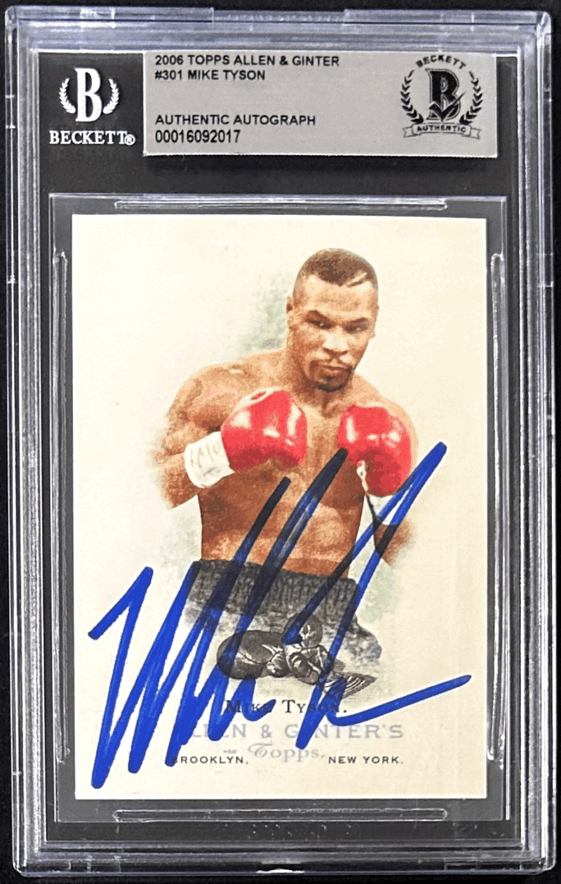 Mike Tyson Signed 2006 Topps Allen & Ginter Card #301 Beckett 16092017