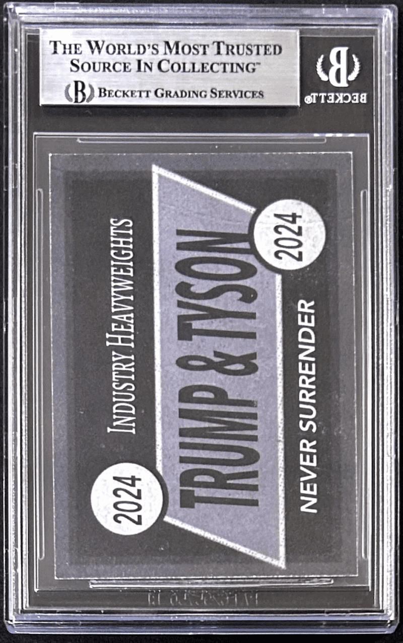 Mike Tyson Signed 2024 Fiterman Exclusive Card Beckett 18051608 President Trump - Image 2