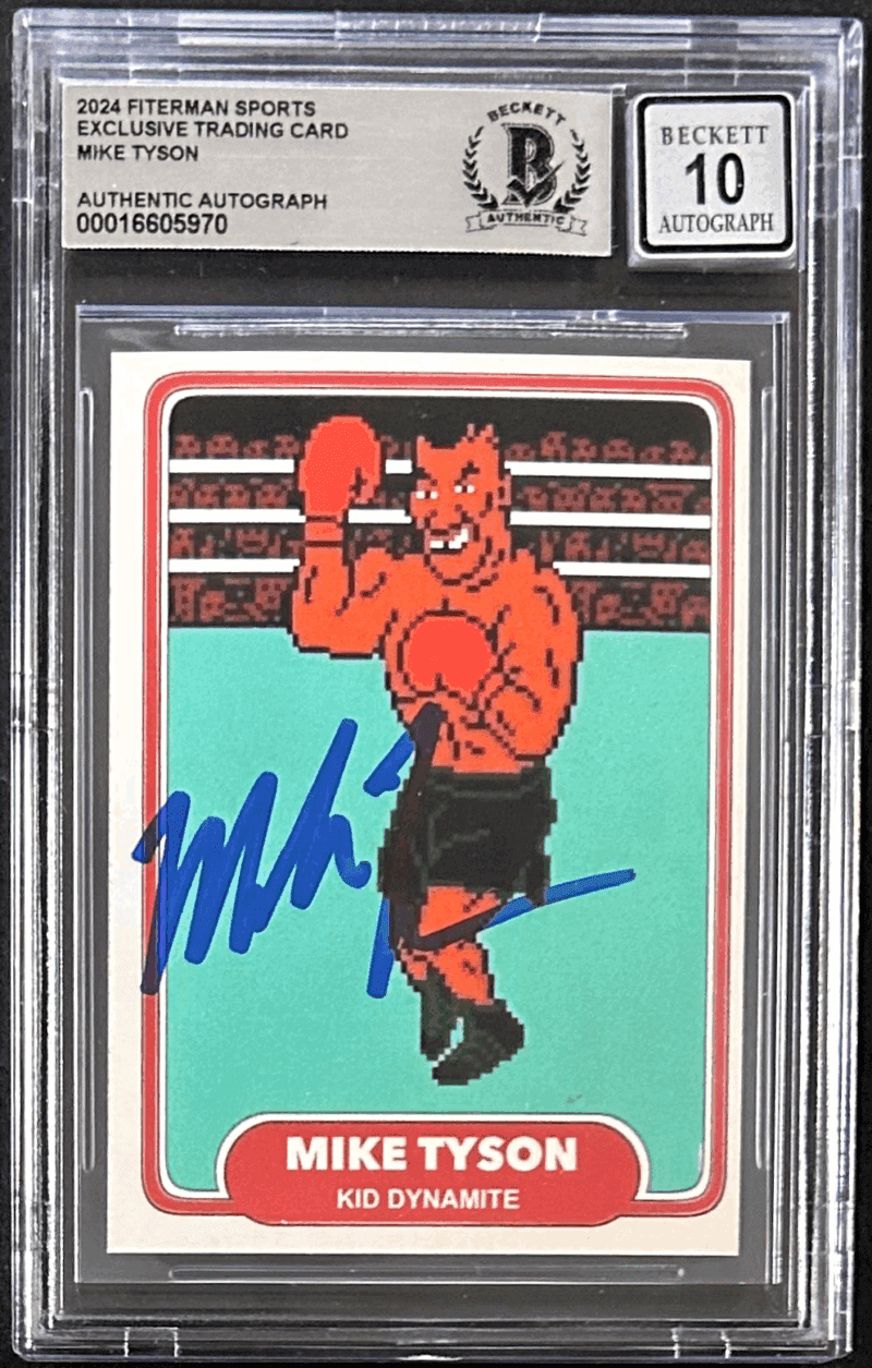 Mike Tyson Signed 2024 Fiterman Sports Exclusive Card BAS 16605970 PO 2 Auto 10