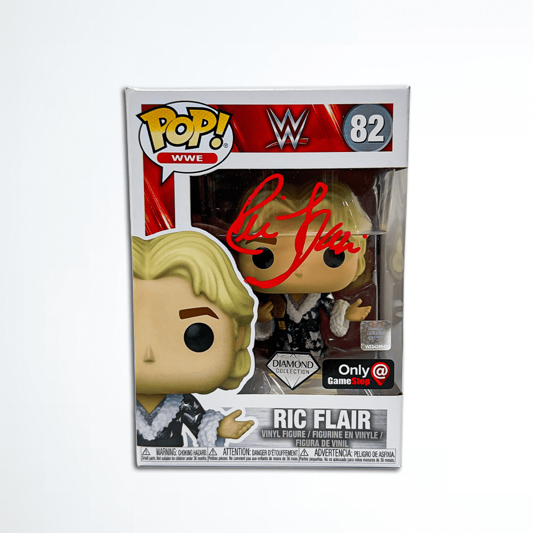 Ric Flair Signed POP JSA Game Stop Exclusive Diamond Collection #82 RED