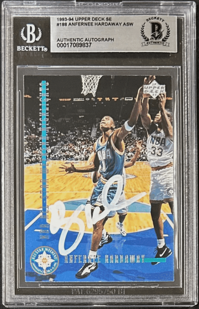 Anfernee Penny Hardaway 1993-94 Upper Deck SE Signed Card #188 Beckett 17089837