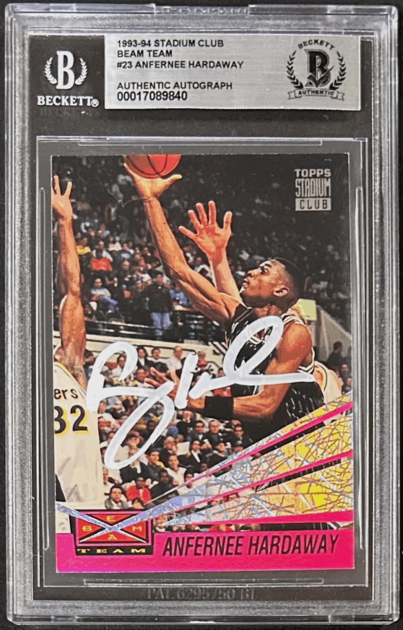 Anfernee Penny Hardaway 1993-94 Topps Stadium Club Signed Card #23 BAS 17089840