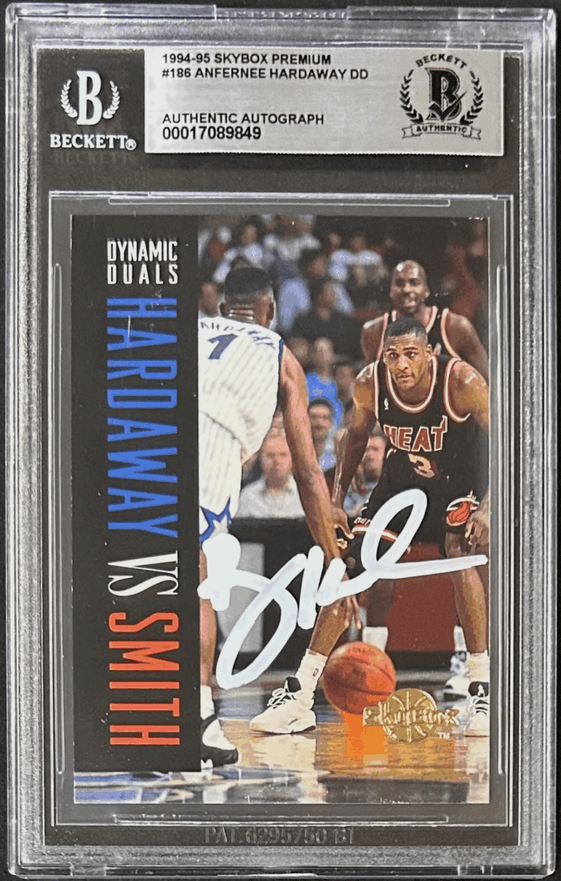 Anfernee Penny Hardaway 1994-95 Skybox Premium Signed Card #186 Beckett 17089849