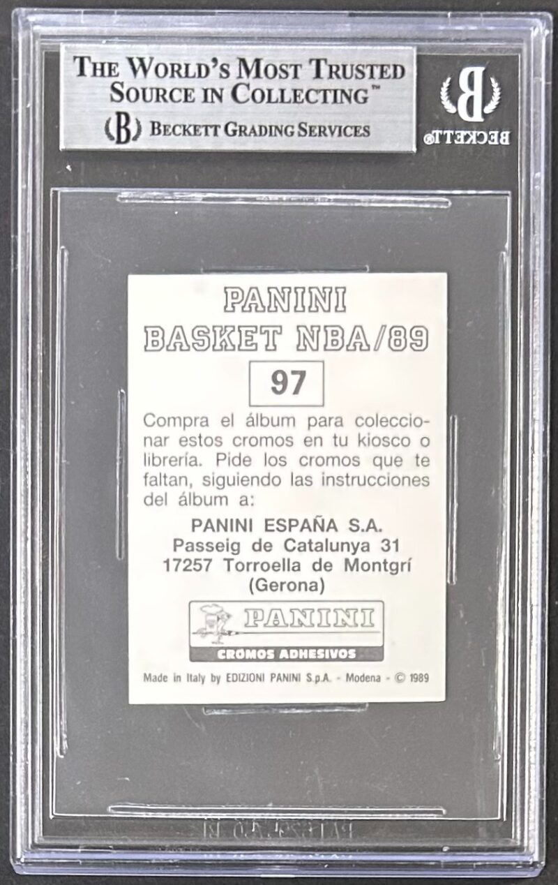 Dennis Rodman Signed 1986-89 Panini Spanish RC Sticker #97 Beckett 14059443 - Image 2
