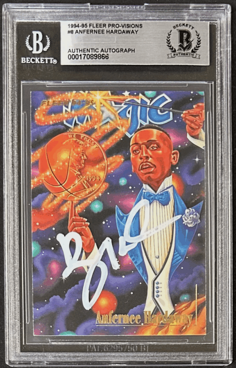 Anfernee Penny Hardaway 1994-95 Fleer Pro-Visions Signed Card #8 BAS 17089866