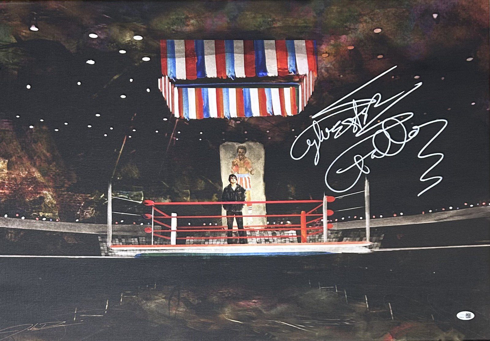 Sylvester Stallone Signed Rocky 30x20 Canvas Print JSA Authentic John Rivoli 4