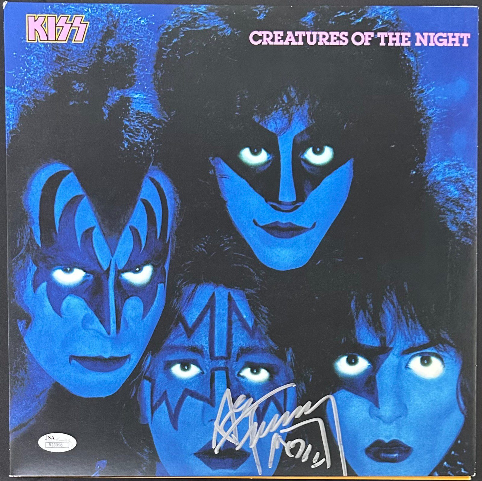 Ace Frehley KISS Signed Creatures of the Night Vinyl Record JSA R23996