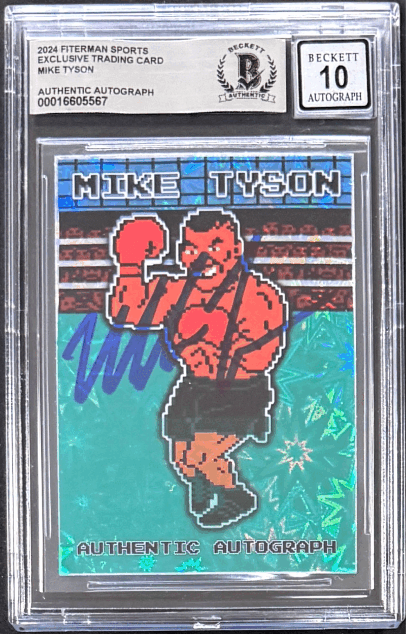Mike Tyson Signed 2024 Fiterman Sports Exclusive Card BAS 16605567 PO 3 Auto 10