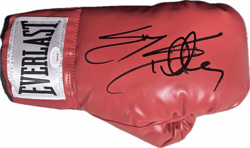 Silvester "Sly" Stallone & Rocky Balboa Signed Red Everlast Boxing Gloves JSA B - Image 2
