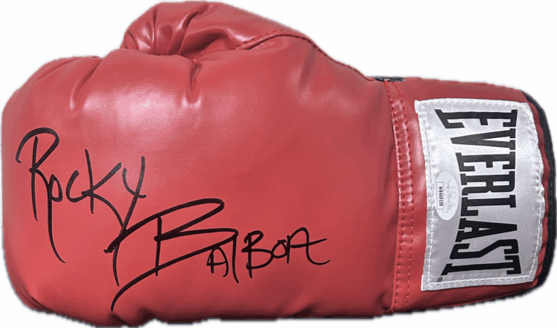 Silvester "Sly" Stallone & Rocky Balboa Signed Red Everlast Boxing Gloves JSA B - Image 6