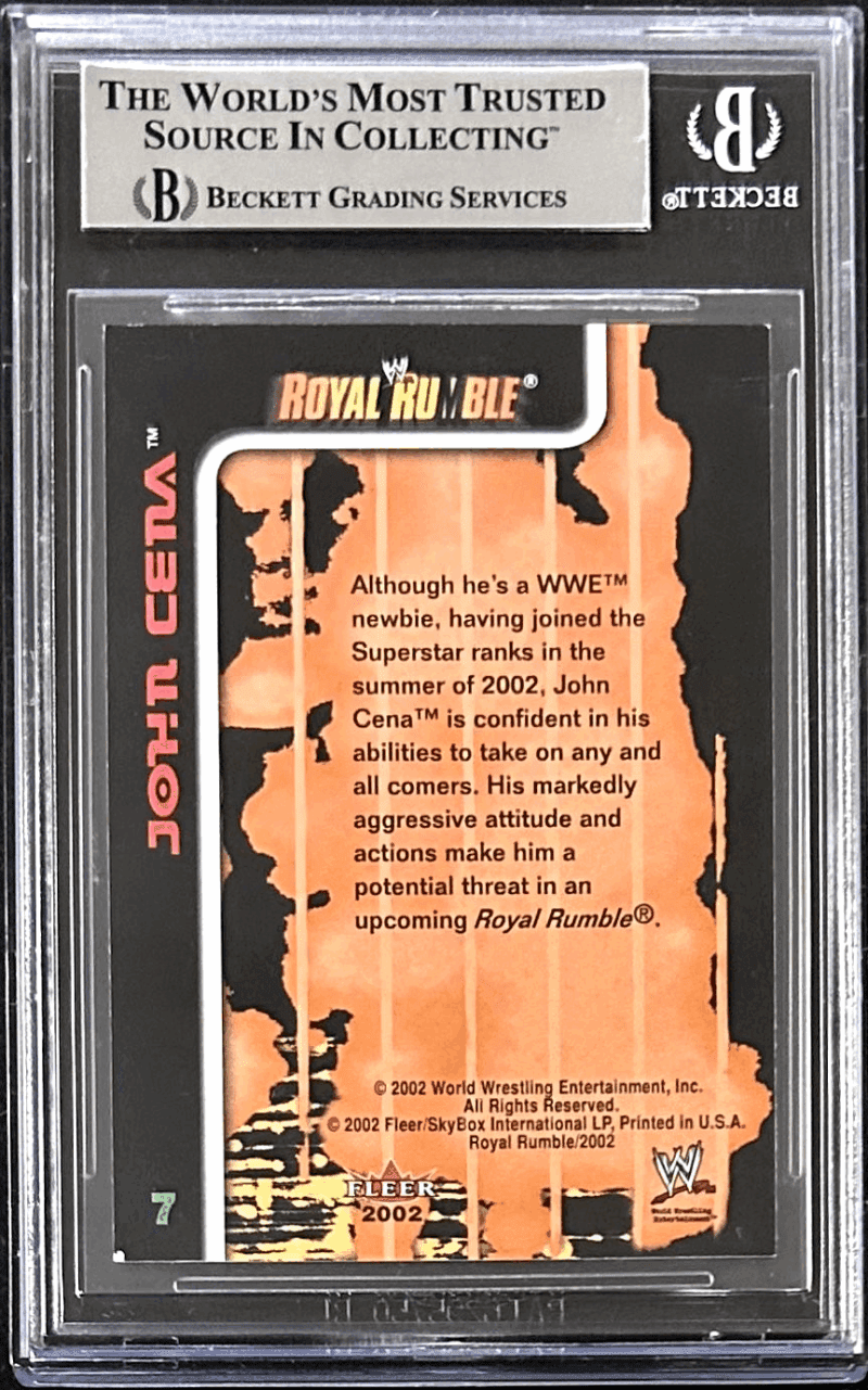 John Cena Signed 2002 Fleer WWF Royal Rumble Card #7 Auto Beckett 16417267 - Image 2