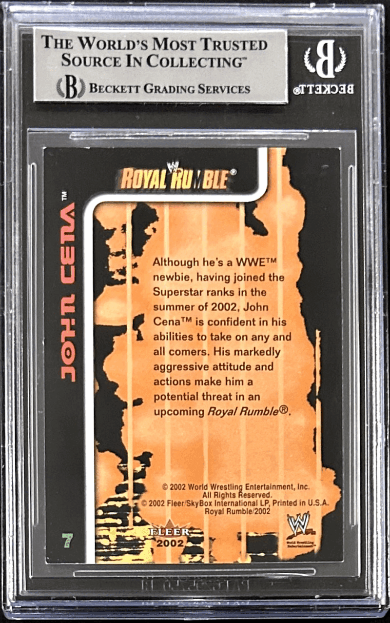 John Cena Signed 2002 Fleer WWF Royal Rumble Card #7 Auto Beckett 16417265 - Image 2