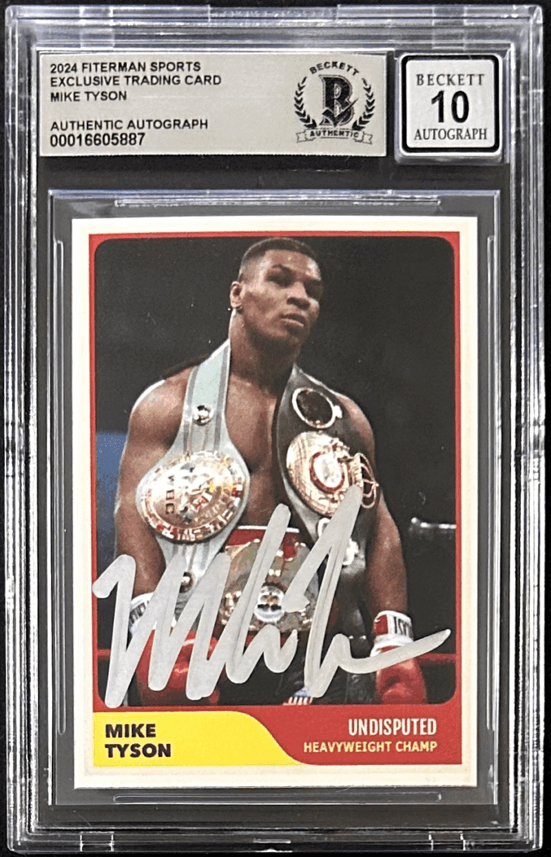 Mike Tyson Signed 2024 Fiterman Sports Exclusive Card BAS 16605887 Auto 10 Undis