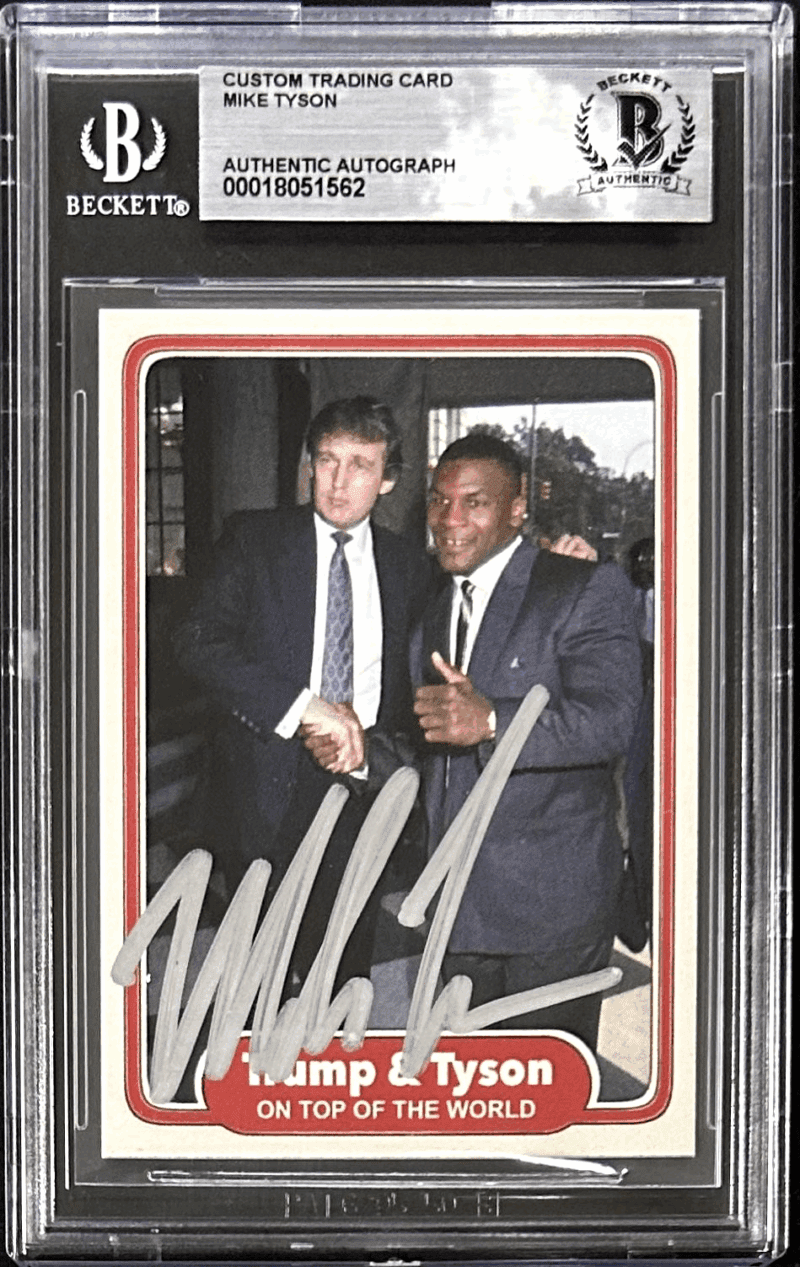 Mike Tyson Signed 2024 Fiterman Exclusive Card Beckett 18051562 President Trump