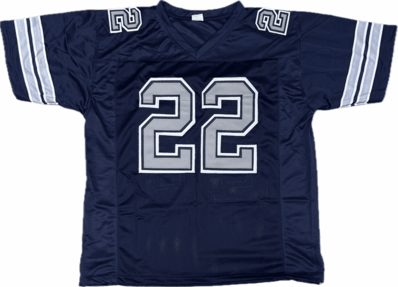 EMMITT SMITH Signed Autographed Blue/Gray Jersey JSA & PROVA Authenticated - Image 3