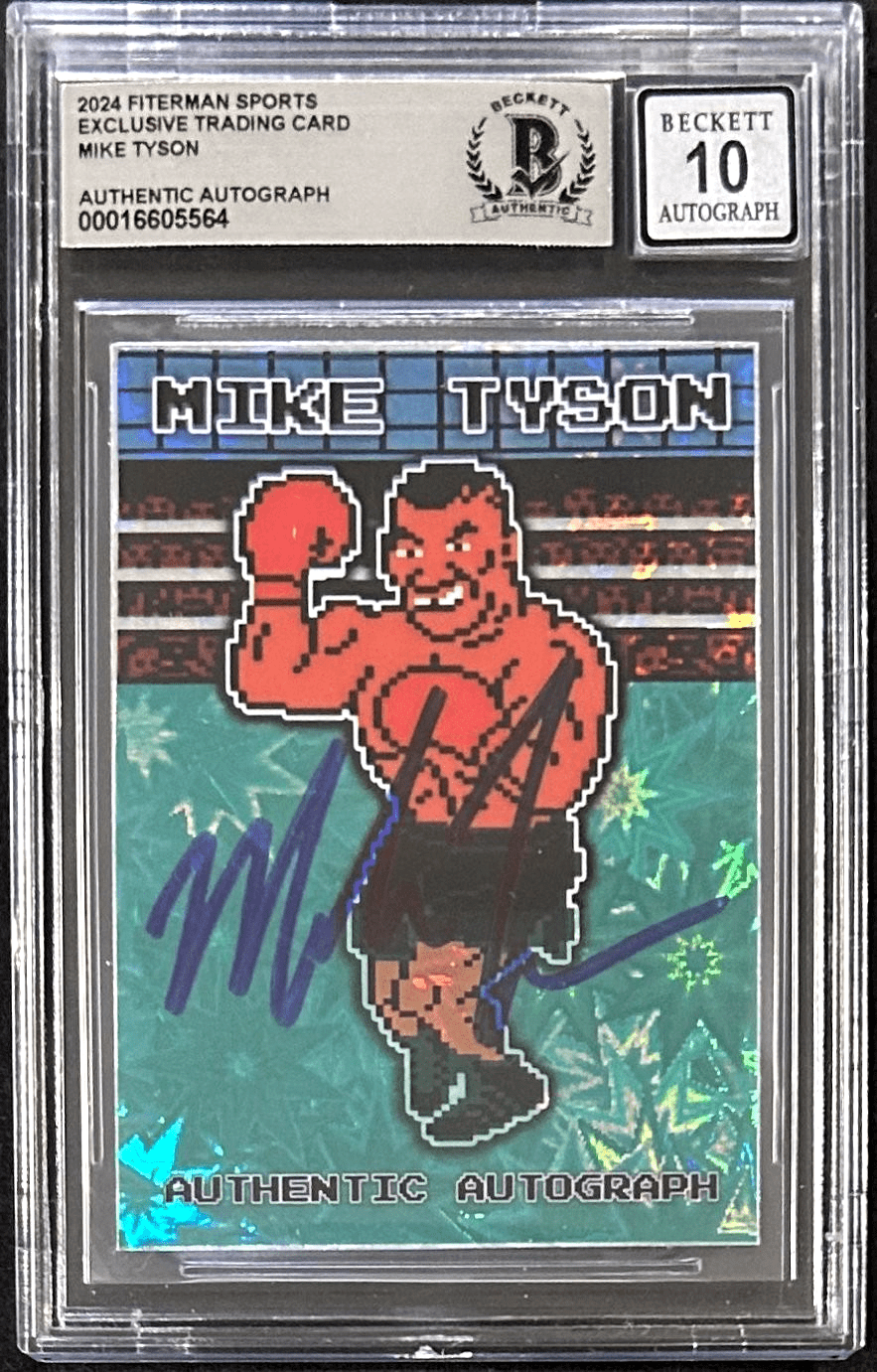 Mike Tyson Signed 2024 Fiterman Sports Exclusive PO Trading Card BAS 16605564